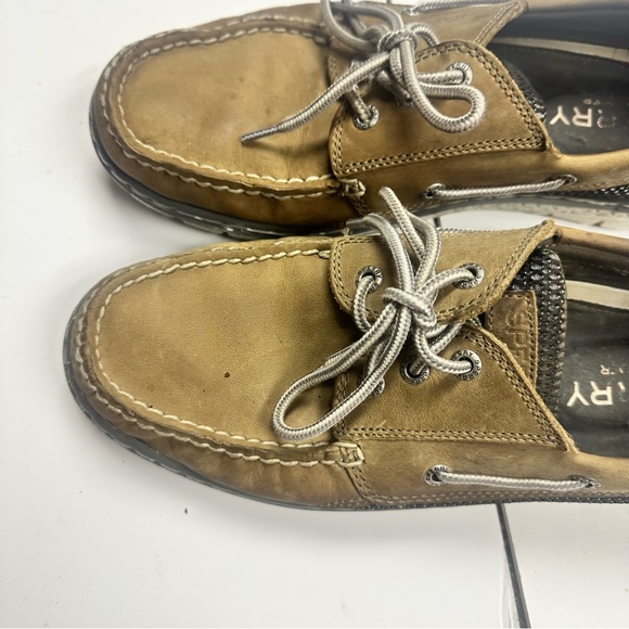Sperry Men's Tan Leather Billfish 3-Eye boat shoes. - Picture 6 of 13